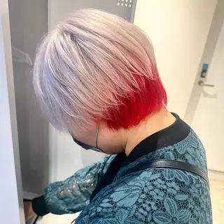ショート カラー デザインカラー/パー マ🦖外岡咲希🦖のヘアスタイル