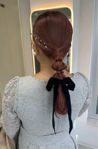 セミロング ヘアアレンジ Gisel みらののヘアスタイル
