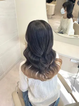 ロング カラー 透明感カラー🌿 グレージュ🐺陽介のヘアスタイル