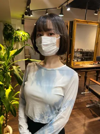 ミディアム カラー ヘアアレンジ レイヤーカット×髪質 改善🇰🇷シオリのヘアスタイル
