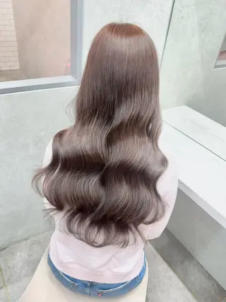 セミロング カラー ヘアアレンジ 天神/ブリーチ/ ブリーチなしカラーのヘアスタイル