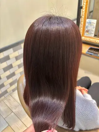 ロング カラー 古屋 澪 艶髪✨縮毛矯正のヘアスタイル
