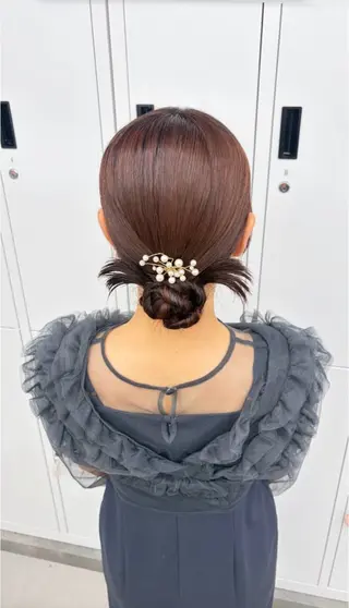 ミディアム ヘアアレンジ エクステ🫧艶カラー ￤横浜  ももはのヘアスタイル