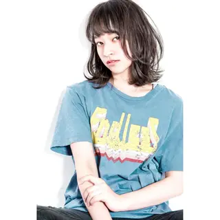 ミディアム 千葉 絵里花のヘアスタイル