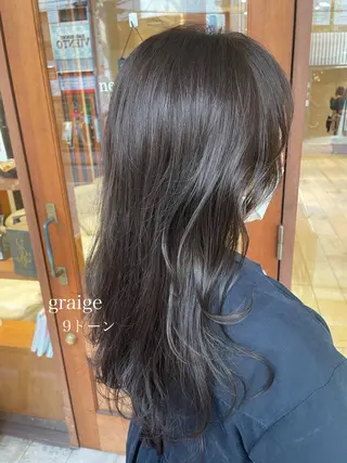 セミロング カラー 清水 ちひろ ✄トップスタイリストのヘアスタイル