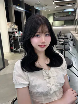ミディアム 天神美容室 🎀hinaのヘアスタイル