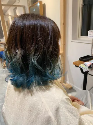ミディアム カラー 安藤 勇大のヘアスタイル