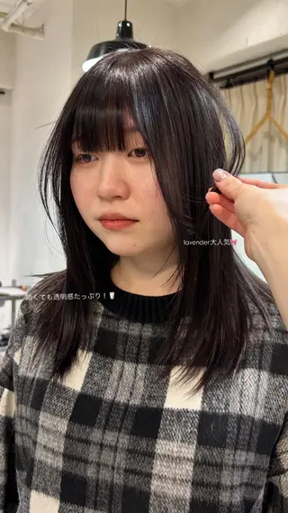 ミディアム 盛れる透明感カラー momokaのヘアスタイル