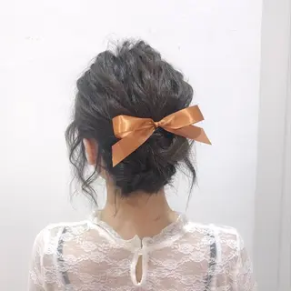 ミディアム ヘアアレンジ 木川 愛子のヘアスタイル