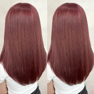 ロング カラー Rin♡透明感ピンク 🎀白肌ラベンダーのヘアスタイル