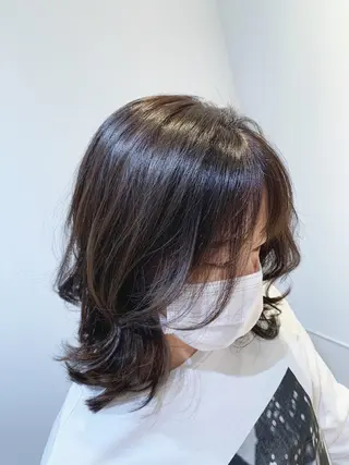 ミディアム カラー 透明感カラー ボブ/ 直感カラー診断のヘアスタイル