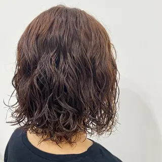 ミディアム パーマ 肥後 有紗のヘアスタイル