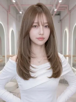 セミロング 🫧レイヤーカット ・ハッシュ🫧龍星のヘアスタイル