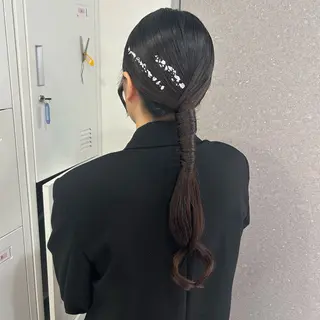 セミロング ヘアアレンジ 古田夏鈴 /モデル募集中のヘアスタイル