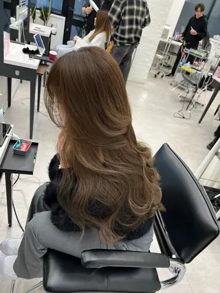 セミロング カラー 前髪顔まわりカット 🌈中村海聖のヘアスタイル