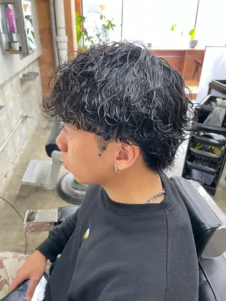 ショート カラー パーマ ヘアアレンジ メンズ 亀井隆汰/メンズ専門 パーマ特化美容師のヘアスタイル
