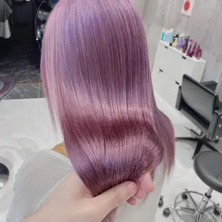 ロング カラー ヘアアレンジ メンズ キッズ マツエク・マツパ ブリーチの髪様 MASATOのヘアスタイル