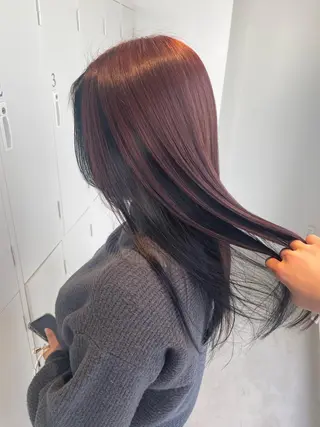 ロング カラー 店長 MANAMI 艶カラー／骨格ボブのヘアスタイル
