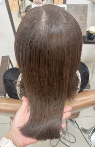 ミディアム カラー 頭皮×髪質改善 透明感カラー💎中村のヘアスタイル