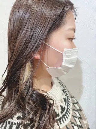 セミロング カラー マルヤマ リナの眉毛・アイブロウイメージ