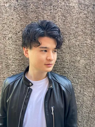 ショート カラー パーマ ヘアアレンジ メンズ ちこ .のヘアスタイル