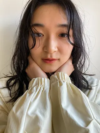 セミロング カラー パーマ Hayashi Shioriのヘアスタイル