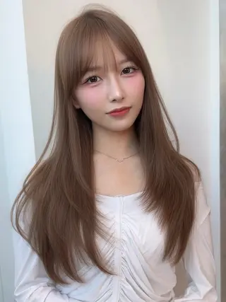 セミロング カラー Lond Le'a /ハイトーンカラーのヘアスタイル