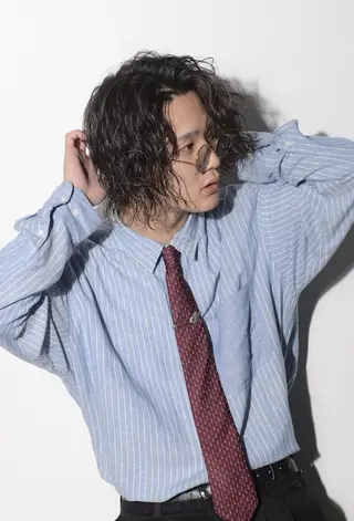 ロング パーマ メンズ NOA 青木のヘアスタイル