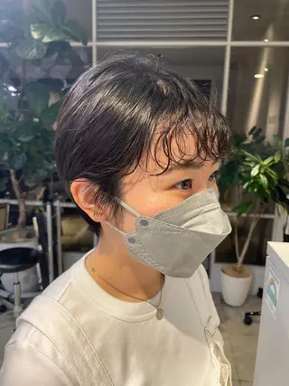 ショート パーマ 斉藤 瑞恵のヘアスタイル
