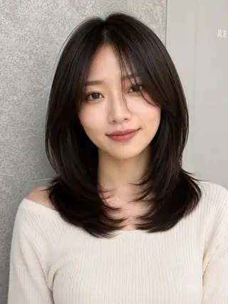 ロング カラー パーマ ヘアアレンジ 平川 友理/韓国ヘア💘のヘアスタイル