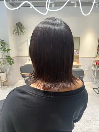 ミディアム 髪質改善&艶カラー/ ほんだあみ (♡)のヘアスタイル