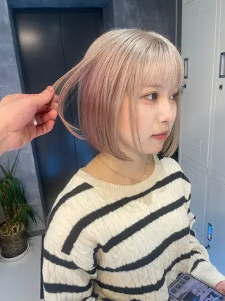 カラー ピンク🎀/ベージ ュ🧸🥞/ユウキのヘアスタイル
