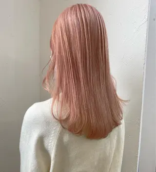 ロング カラー ヘアアレンジ ブリーチダブルカラー 元町三宮/三ノ宮のヘアスタイル