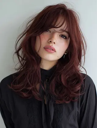 セミロング カラー パーマ ヘアアレンジ メンズ 新宿駅近♡友達とOK 🦋W -ワット -のヘアスタイル
