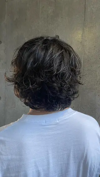 パーマ メンズ もりたみかこ 美容師お休み中のヘアスタイル