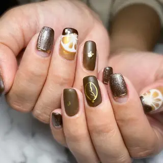 ショート ネイル &.nail/ ニュアンス/持込み可のネイルデザイン