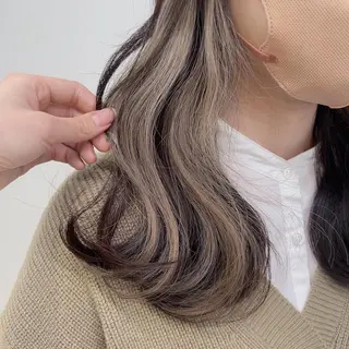 セミロング カラー 🥞ベージュ系カラー 【すずきりほ】🥞のヘアスタイル