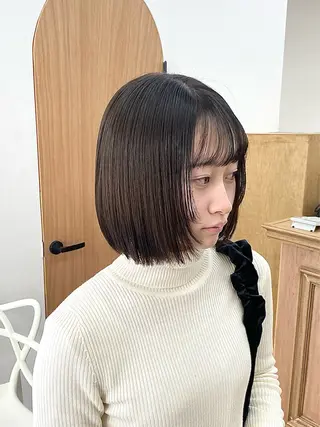 ミディアム カラー ヘアアレンジ ハル🌸柔色/ ブリーチなし/艶髪のヘアスタイル