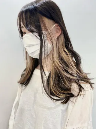 ロング カラー レイヤーカット 赤み消し　店長/大和のヘアスタイル