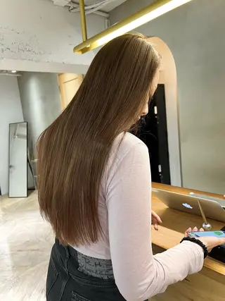 ロング 似合わせレイヤー ＆縮毛矯正のヘアスタイル