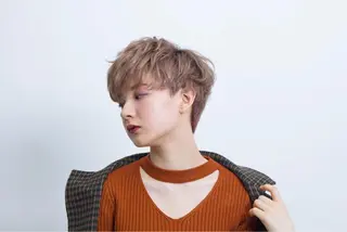 ショート カラー カット無料/髪質改善 髪質根本改善/艶髪のヘアスタイル