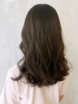 ミディアム パーマ ヘアアレンジ カラー ITbyALBUM 中野店のヘアスタイル