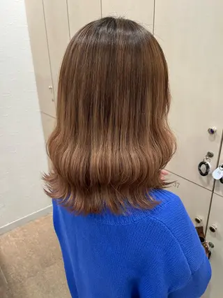 ミディアム カラー 艶カラー⏳ブリーチ Natsukiのヘアスタイル