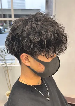 ショート パーマ メンズ 🦩パーマン🦩佐藤 航太のヘアスタイル