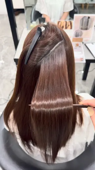 ロング りきと🦋河原町 縮毛矯正/艶カラーのヘアスタイル