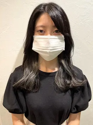 ロング カラー パーマ ヘアアレンジ メンズ nishi fuyumiのヘアスタイル