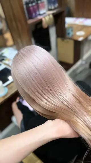ロング カラー 難波ブリーチカラー 伊藤洋輝のヘアスタイル