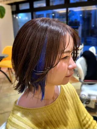 ショート カラー 小顔レイヤー💗 木村実樹のヘアスタイル
