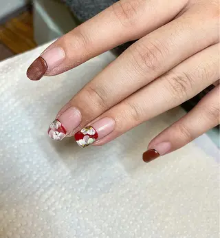 ロング カラー パーマ ヘアアレンジ メンズ キッズ ネイル マツエク・マツパ el. by Aoのネイルデザイン