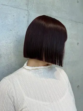 ショート カラー ヘアアレンジ ボブ艶モテカラー🫧 カリンのヘアスタイル